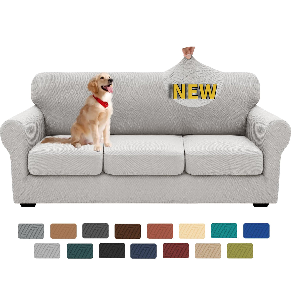 XINEAGE 2-Piece Stretch Armchair Sofa Cover, Washable Couch Covers for Dog