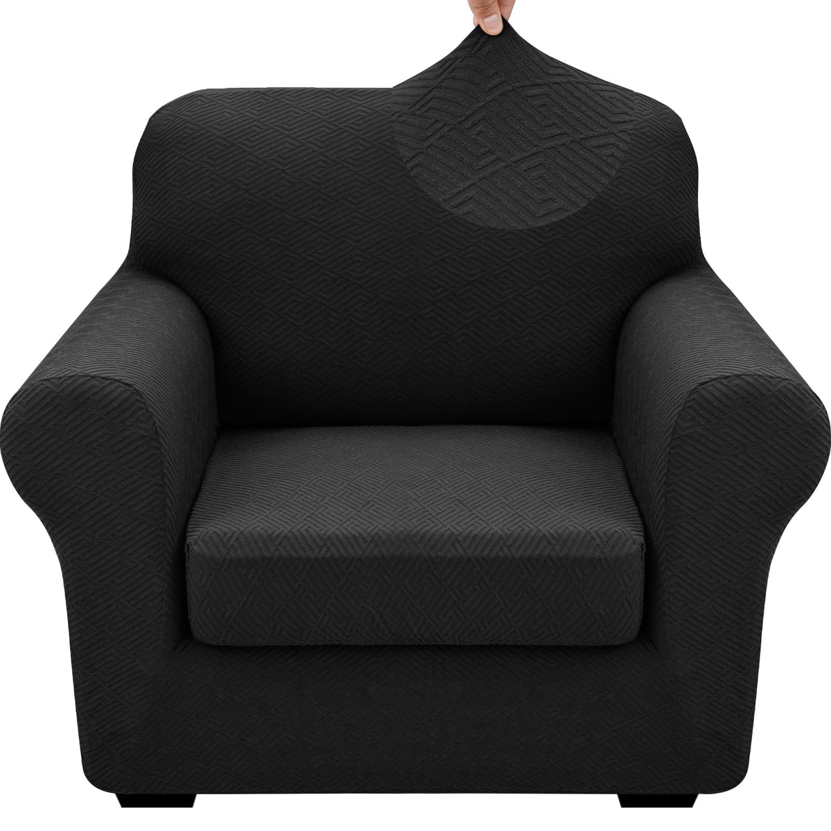 XINEAGE 2-Piece Stretch Armchair Sofa Cover, Washable Couch Covers for Dog