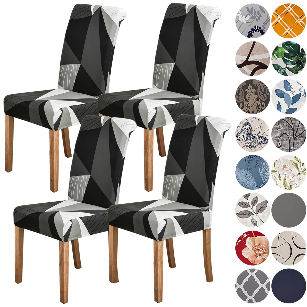 HZDHCLH Chair Covers for Dining Room Set of 4,Stretch Spandex Parsons Chair Slipcovers,Washable Anti-dust Chair Seat Covers for Kitchen,Wedding,Party (Beige, 4 Pack)