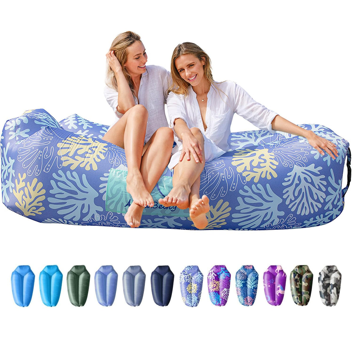 AlphaBeing Inflatable Lounger Beach Chair Accessories, Air Sofa Hammock Inflatable Couch for Camping Backyard Lakeside with Compression Sacks, Ideal Outdoor Gifts for Adults