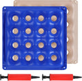 2-Pack Inflatable Seat Cushions, Pressure Relief Waffle Cushion, Ideal for Long Sitting, Office Chairs, Car Seats, Wheelchair Cushions, Comes with 2 Air Pumps, Portable and Comfortable