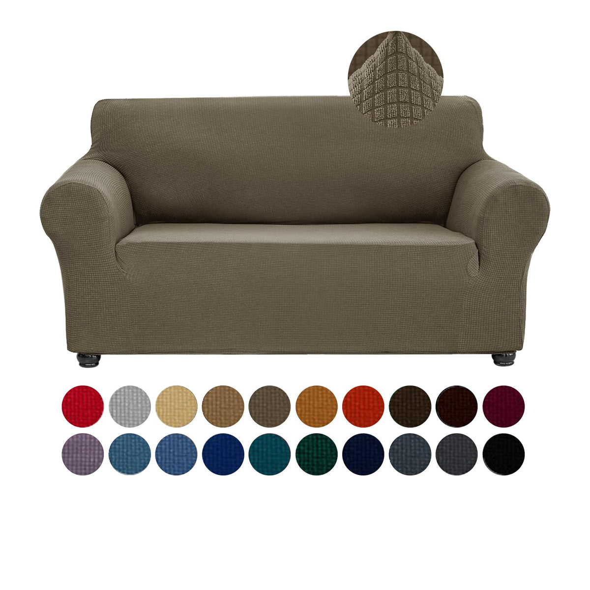 Joccun Stretch Chair Couch Cover,1-Piece Sofa Slipcover Spandex Jacquard Fabric Sofa Covers with Elastic Bottom,Washable Furniture Protector for Dogs,Cats,Kids(Armchair,Wide 35" - 55",Black)