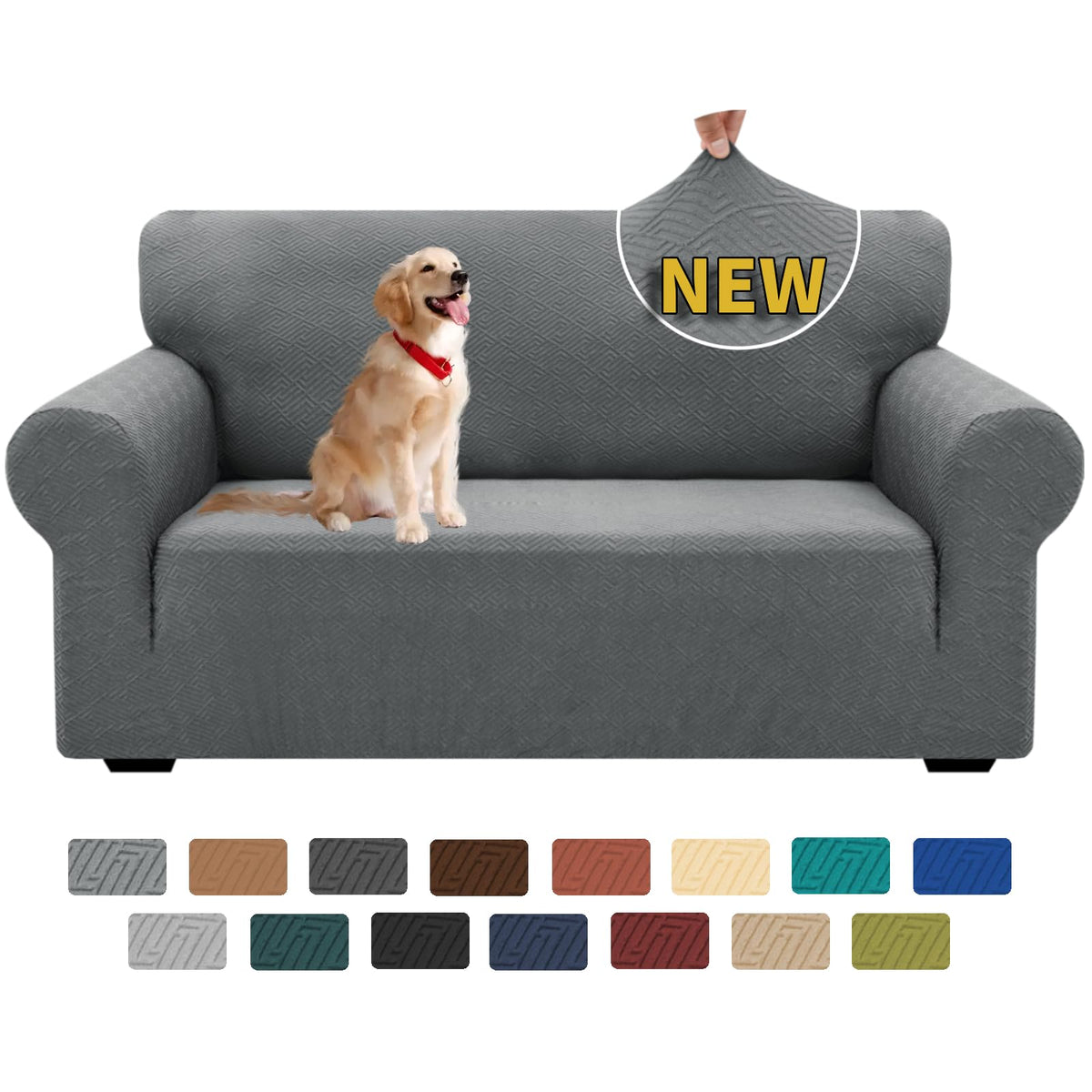XINEAGE Stretch Jacquard Armchair Cover, Non Slip Sofa Slipcover for Dog