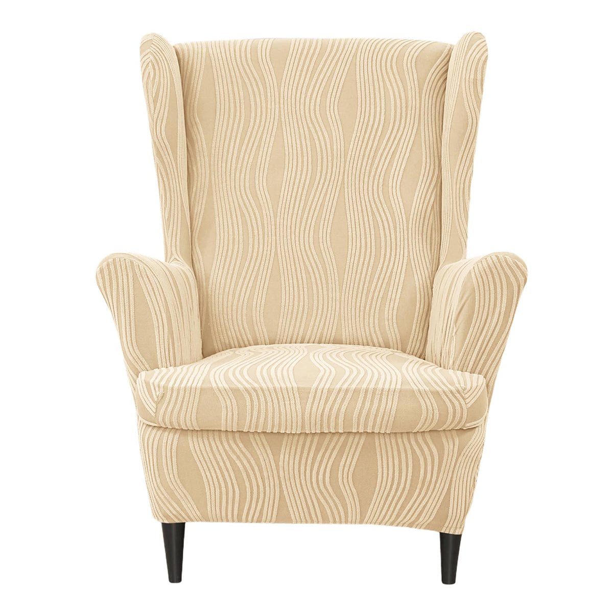 KRFOONN Stretch Wing Chair Slipcovers 2 Piece Wingback Chair Covers, A13