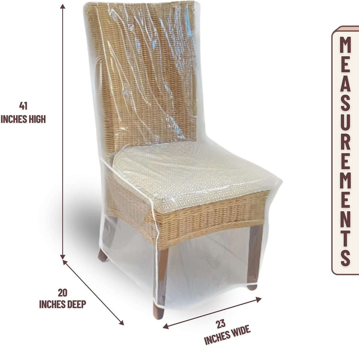 Evelots 4-Pack Clear PVC Dining Chair Covers, Spill-Resistant Protectors
