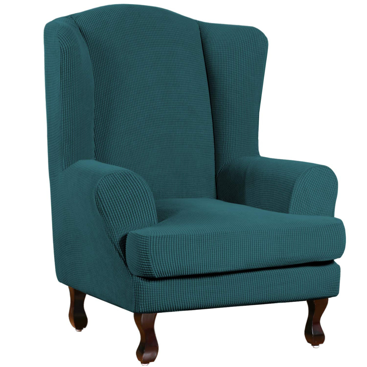 Turquoize 2 Piece Chair Covers for Living Room Armchair Cover Armchair Slipcovers with Arms Feature Thick Jacquard Fabric (Chair,Biscotti Beige)