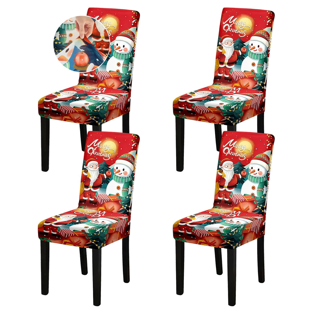 Chair Covers, Stretch Dining Room Chair Covers Set of 6, Removable Washable Dining Chair Slipcovers for Home, Hotel, Banquet