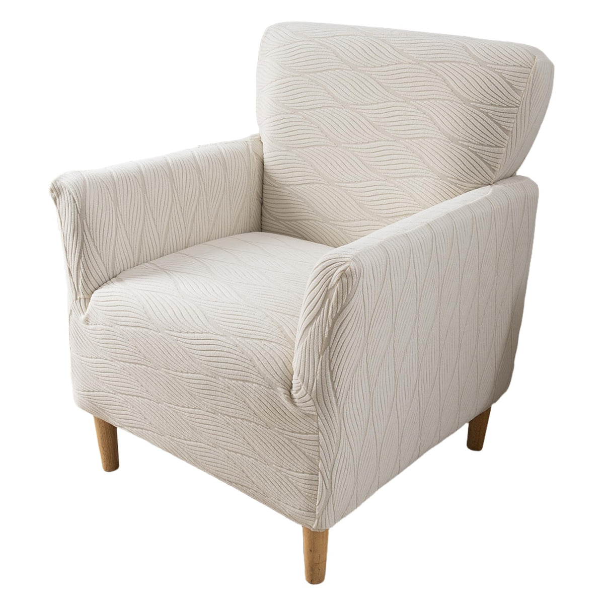 KRFOONN Chair Covers with Arms Armchair Slipcover for Living Room, Beige