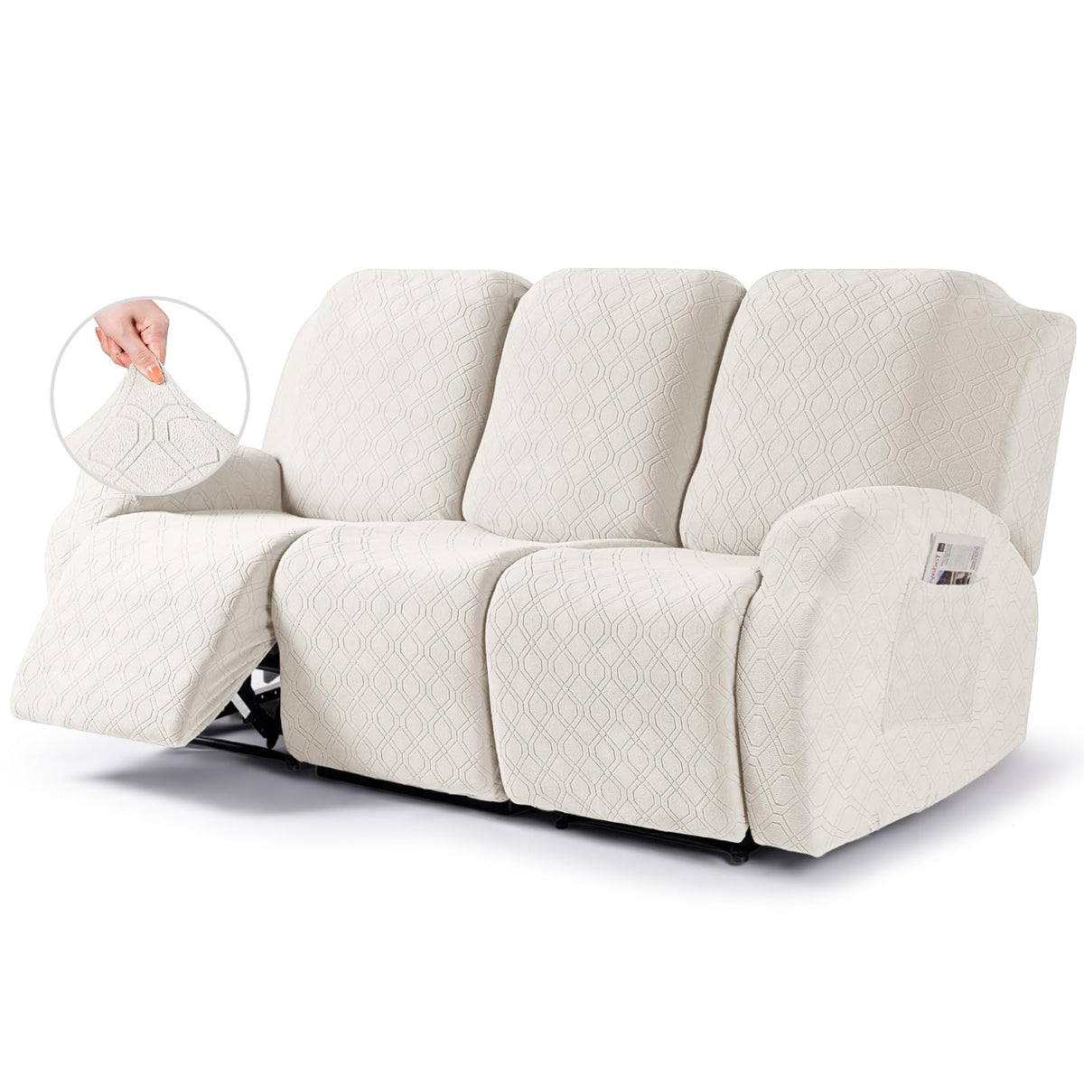 VANSOFY Stretch Recliner Chair Cover, Slipcover, Dark Gray, 1 Seater