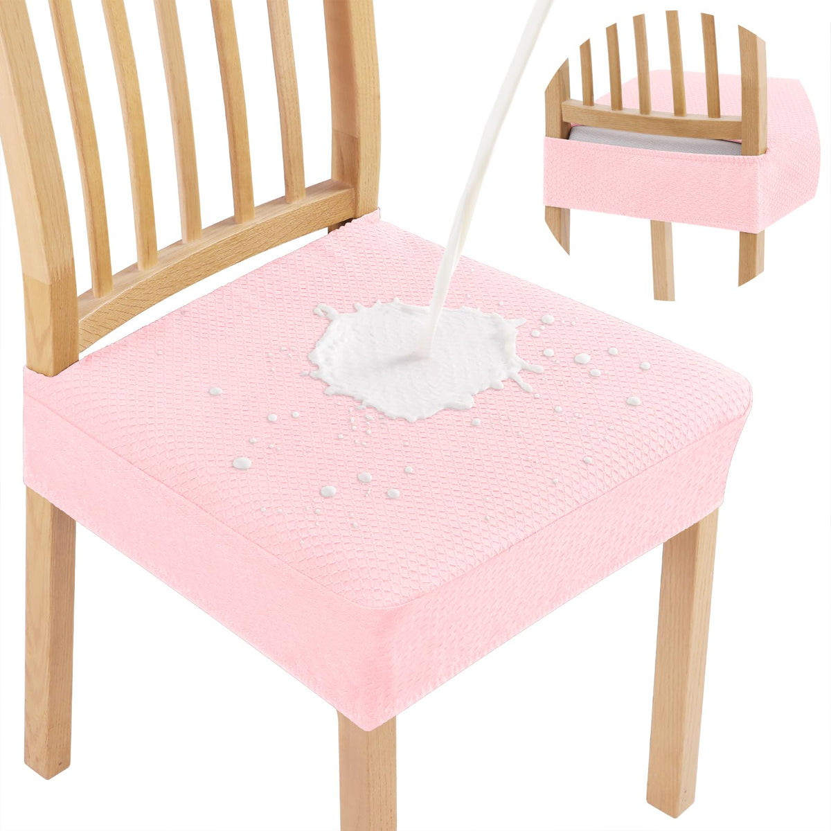 Smiry Waterproof Seat Covers for Dining Room Chairs, Set of 4