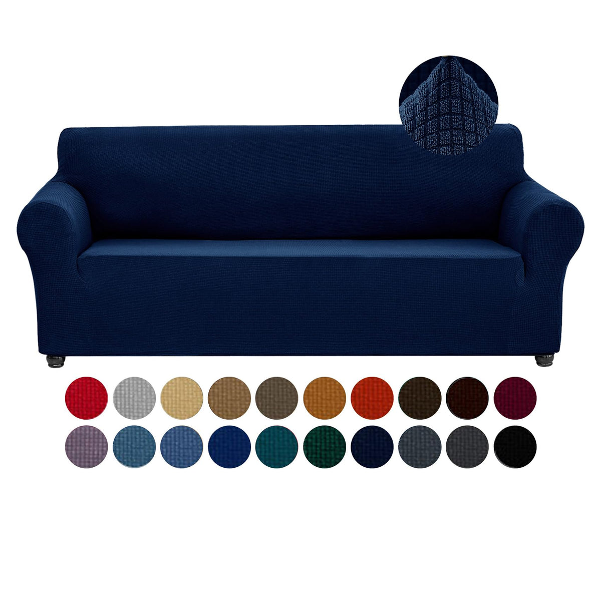 Joccun Stretch Chair Couch Cover,1-Piece Sofa Slipcover Spandex Jacquard Fabric Sofa Covers with Elastic Bottom,Washable Furniture Protector for Dogs,Cats,Kids(Armchair,Wide 35" - 55",Black)