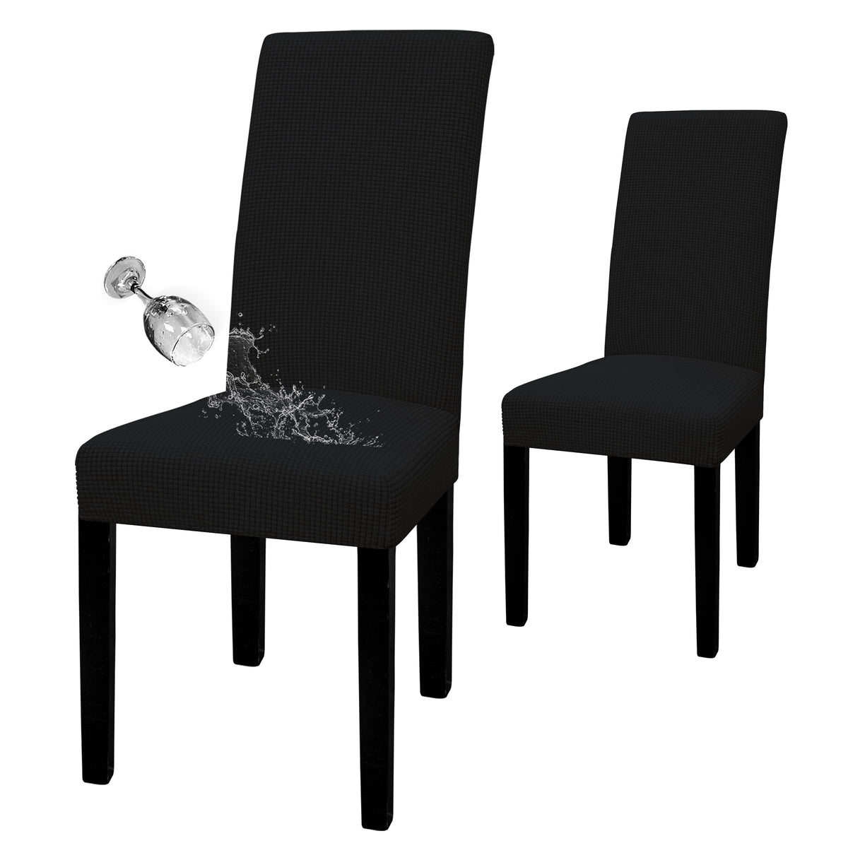 Easy-Going 100% Waterproof Dining Room Chair Covers Set of 6, Large
