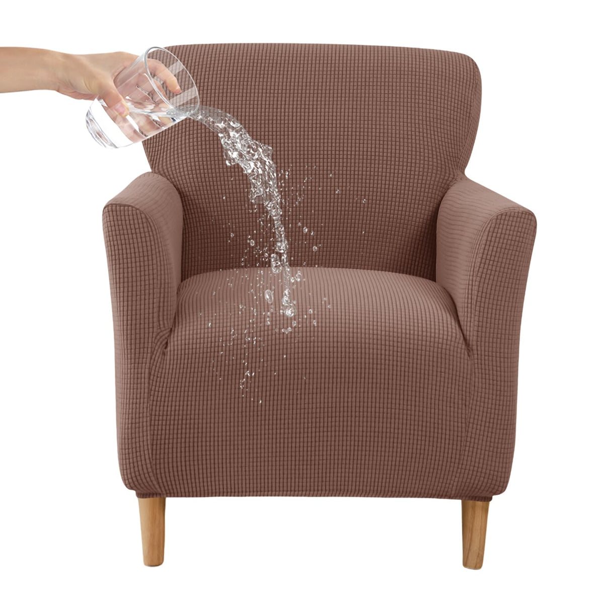 CRFATOP Accent Chair Cover,Stretch Armchair Slipcover for Living Room,Beige