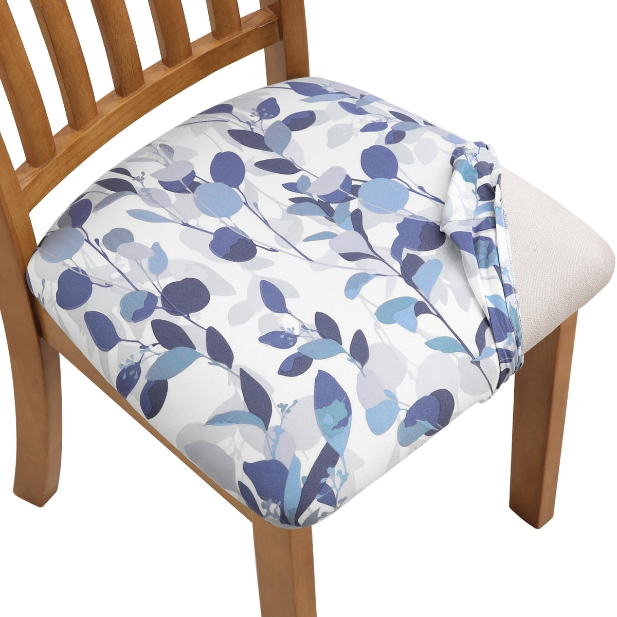 Fuloon Dining Chair Seat Covers Stretch Slipcovers, 6 Pack, Beige