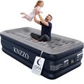 KNZZO Queen Air Mattress with Built in Pump, 18 Inch Inflatable Bed, 800lb