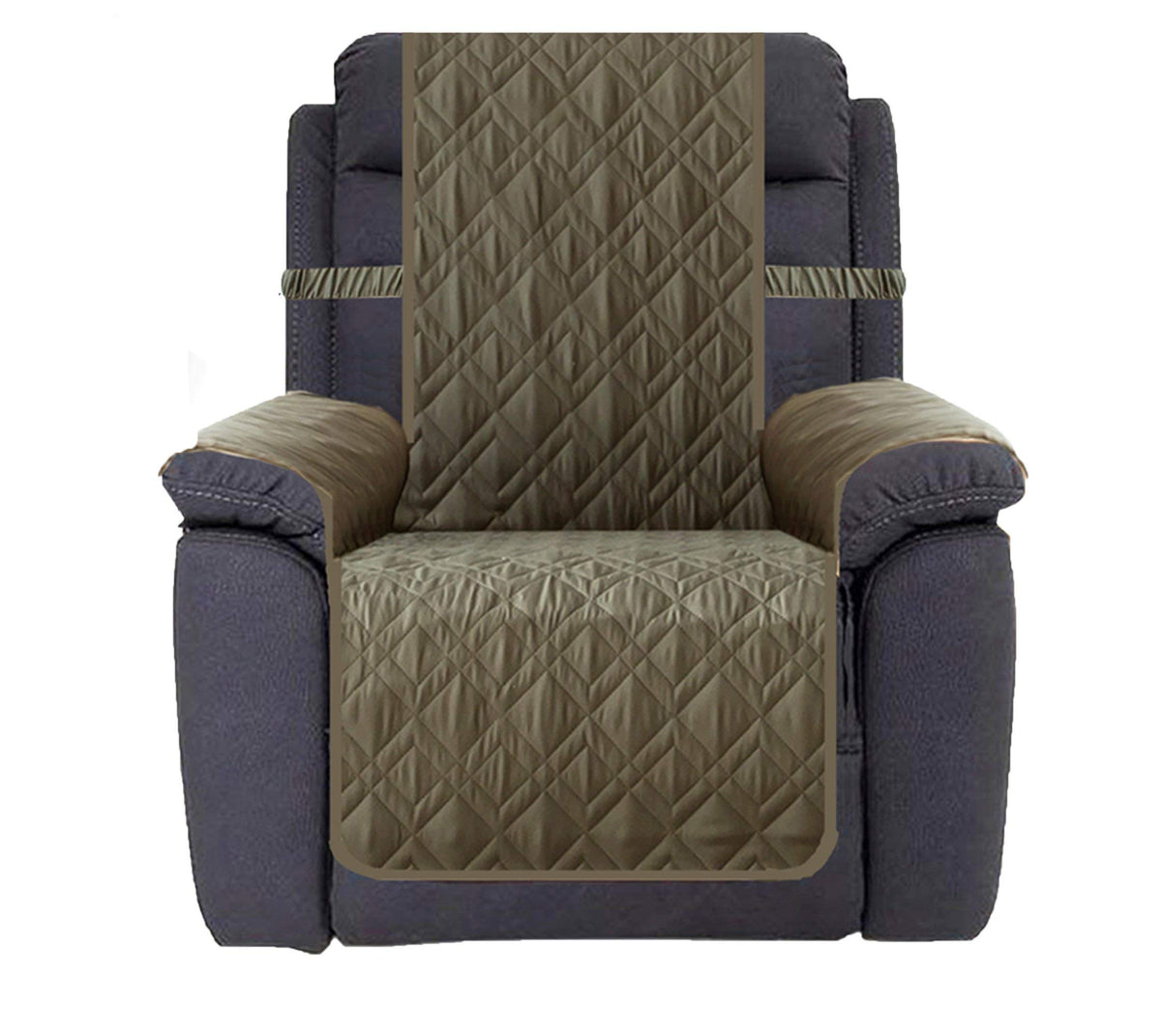 Ameritex Waterproof Nonslip Recliner Cover Stay in Place, Dog Chair Cover Furniture Protector, Ideal Recliner Slipcovers for Pets and Kids (Beige, 23")