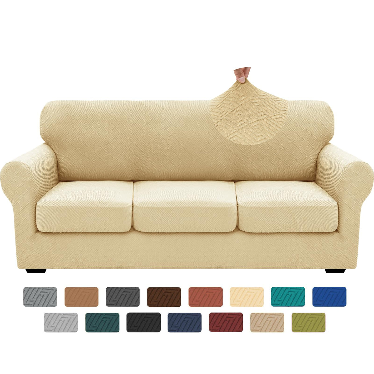 XINEAGE 2-Piece Stretch Armchair Sofa Cover, Washable Couch Covers for Dog