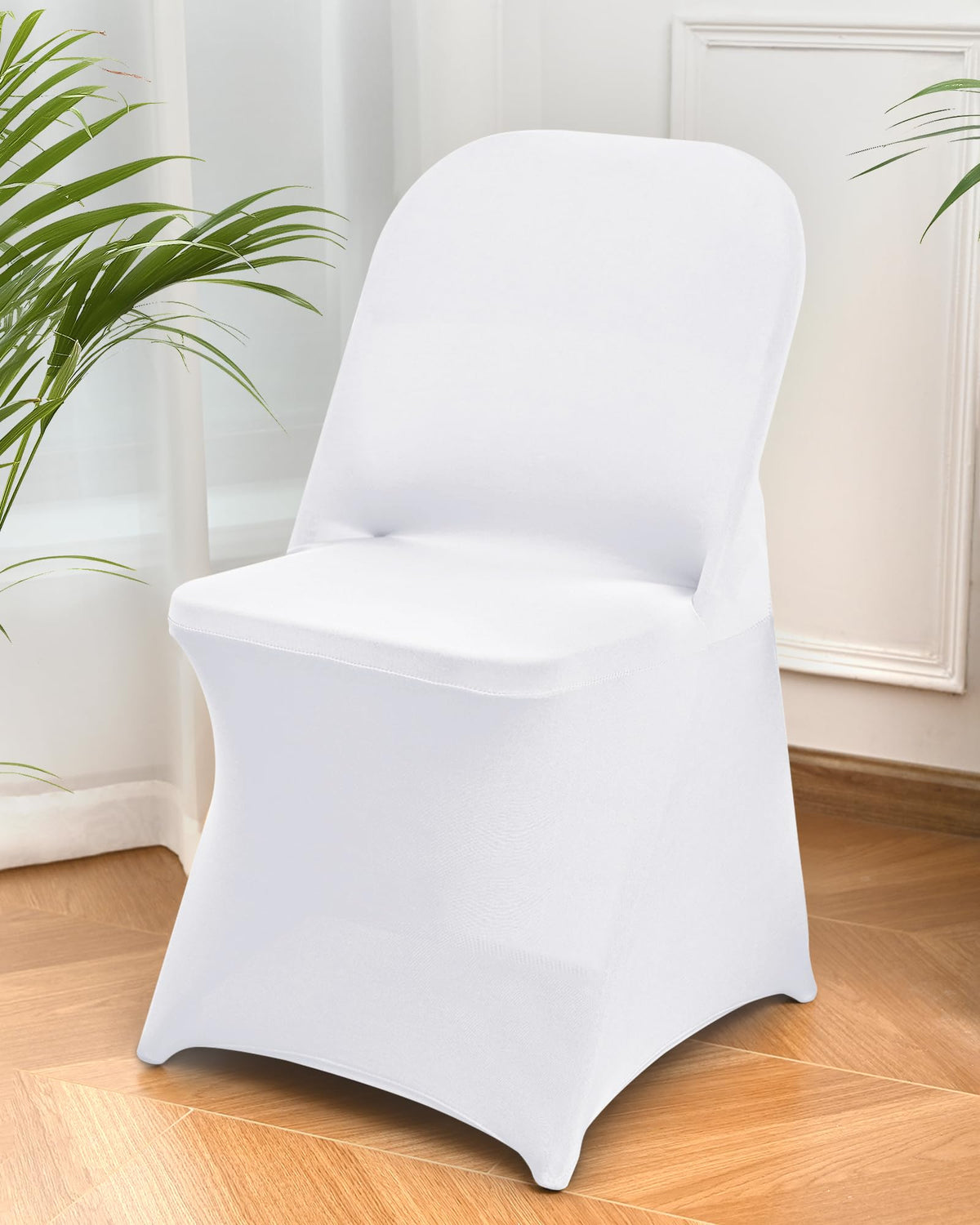 10 Packs White Spandex Stretch Folding Chair Covers Wedding Party