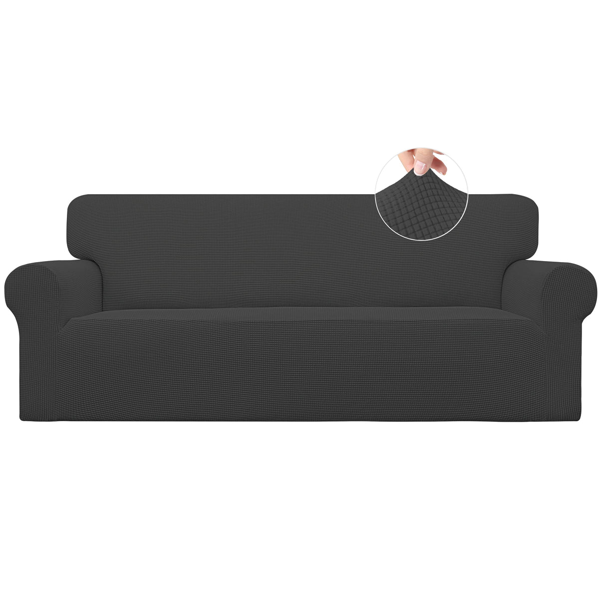 Easy-Going Stretch Chair Sofa Slipcover Washable Dark Gray