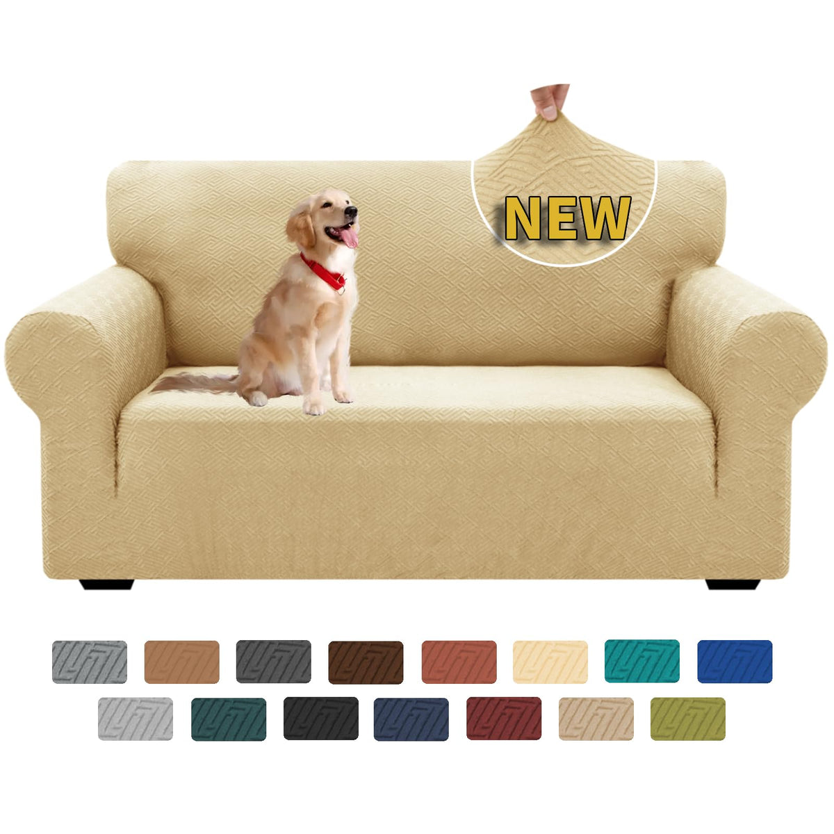 XINEAGE Stretch Jacquard Armchair Cover, Non Slip Sofa Slipcover for Dog