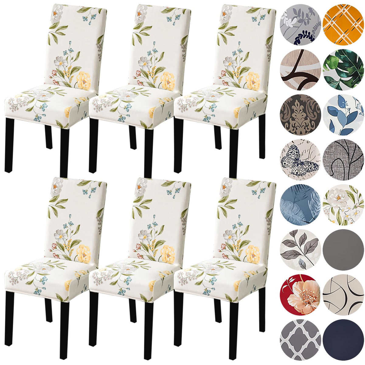 HZDHCLH Chair Covers for Dining Room Set of 4,Stretch Spandex Parsons Chair Slipcovers,Washable Anti-dust Chair Seat Covers for Kitchen,Wedding,Party (Beige, 4 Pack)