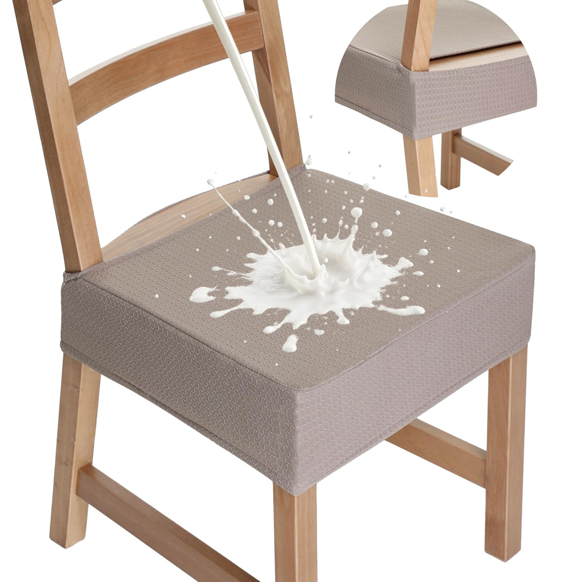 Waterproof Seat Covers for Dining Room Chairs Soft Stretch Washable