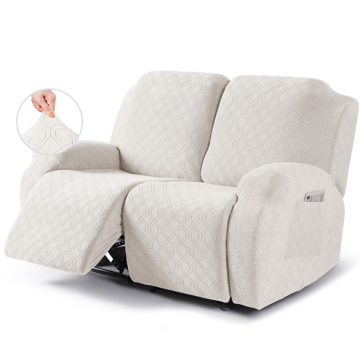VANSOFY Stretch Recliner Chair Cover, Slipcover, Dark Gray, 1 Seater