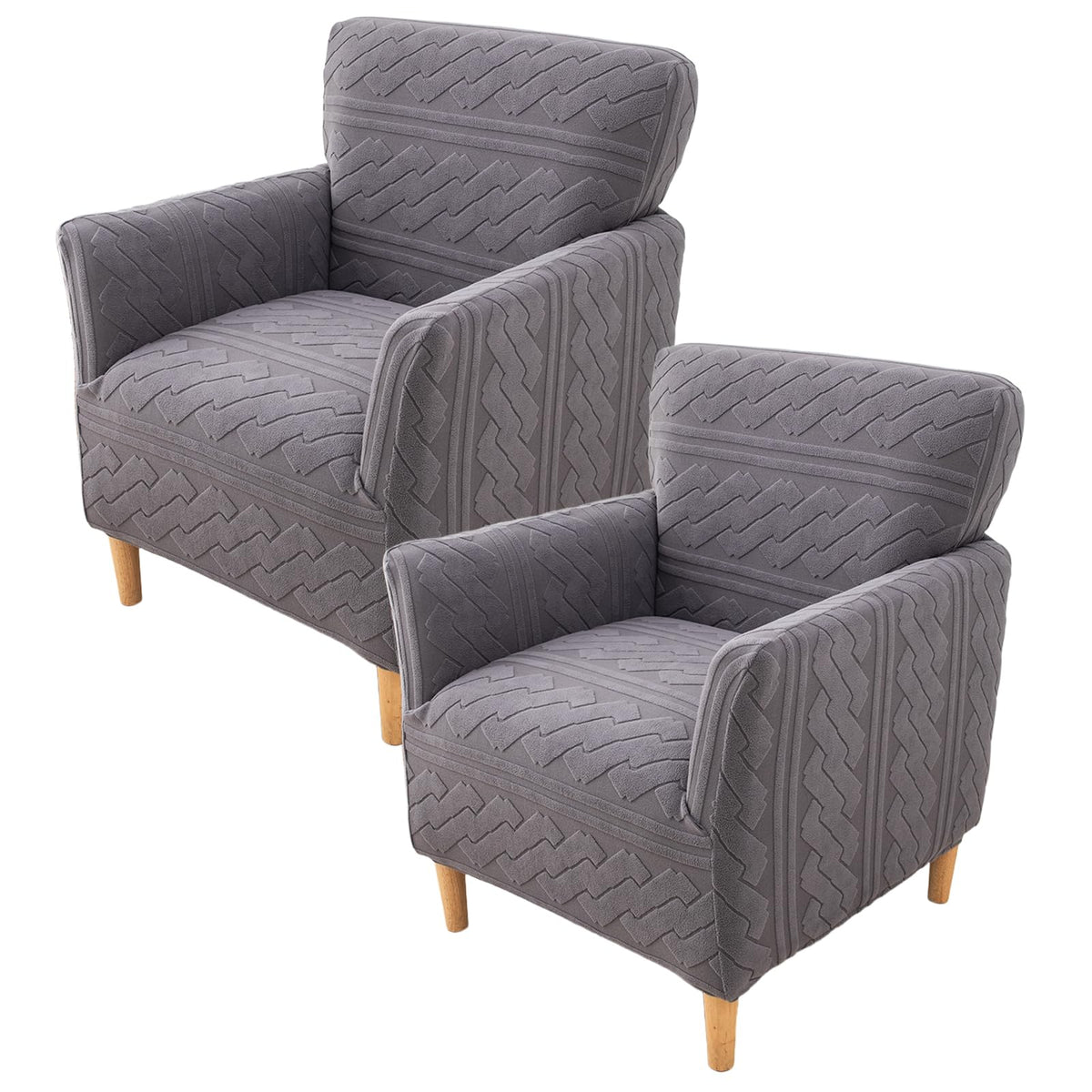 KRFOONN Chair Covers with Arms Armchair Slipcover for Living Room, Beige