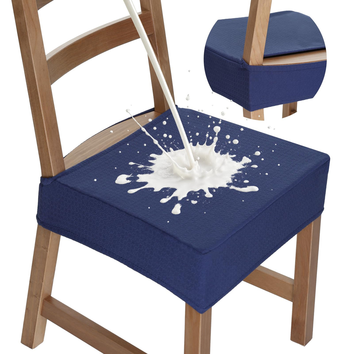 Waterproof Seat Covers for Dining Room Chairs Soft Stretch Washable