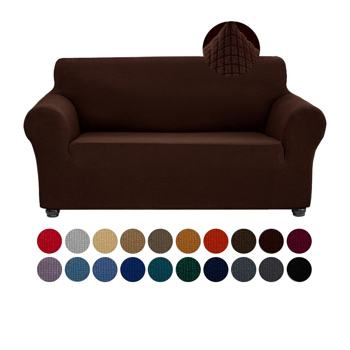 Joccun Stretch Chair Couch Cover,1-Piece Sofa Slipcover Spandex Jacquard Fabric Sofa Covers with Elastic Bottom,Washable Furniture Protector for Dogs,Cats,Kids(Armchair,Wide 35" - 55",Black)