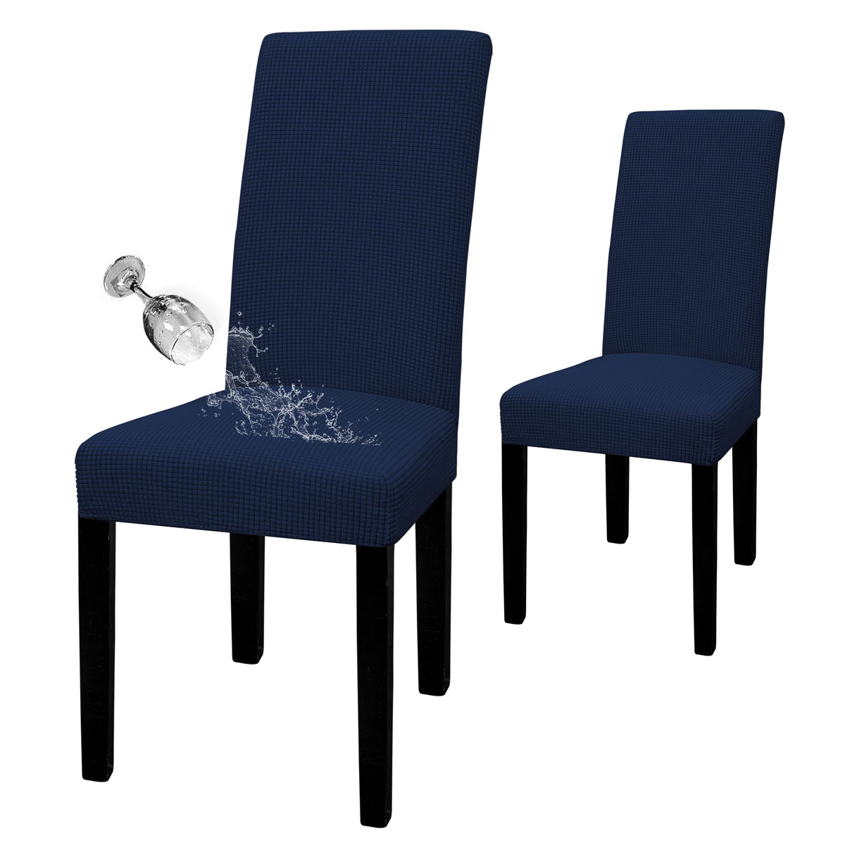 Easy-Going 100% Waterproof Dining Room Chair Covers Set of 6, Large