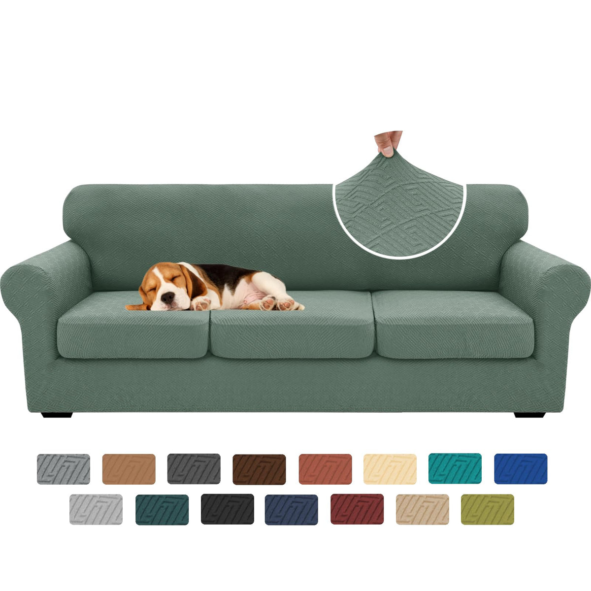 XINEAGE 2-Piece Stretch Armchair Sofa Cover, Washable Couch Covers for Dog
