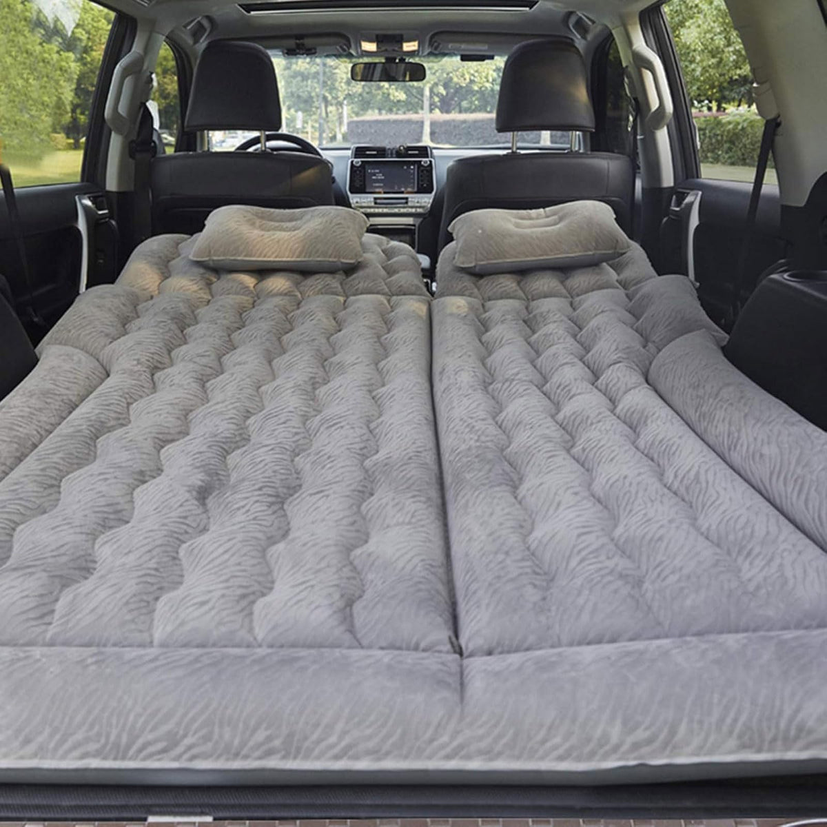 Car Air Mattress for Toyota Highlander IV 2020 2021 2022 2023 2024 2025, Car Mattress Inflatable Bed Portable Foldable with Pillow Camping Travel Car Accessories,Black