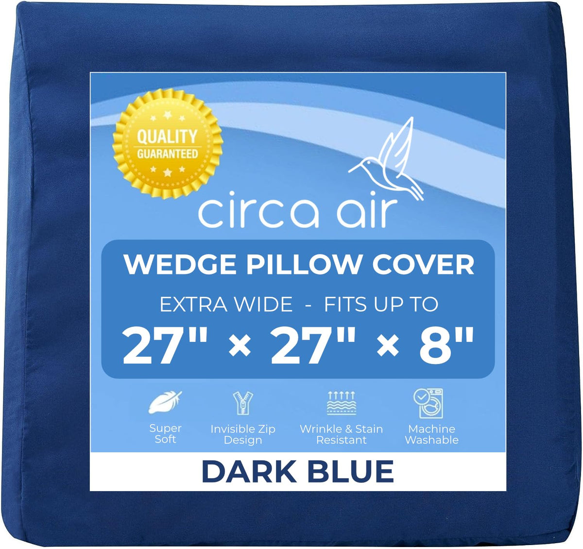 Circa Air Inflatable Wedge Pillow for Traveling – Travel Wedge Pillow for Sleeping. Extra Wide 27" Portable Bed Wedge Pillows for Sleep Apnea, Acid Reflux, Leg, Back and Knee Support, Blow up Wedge