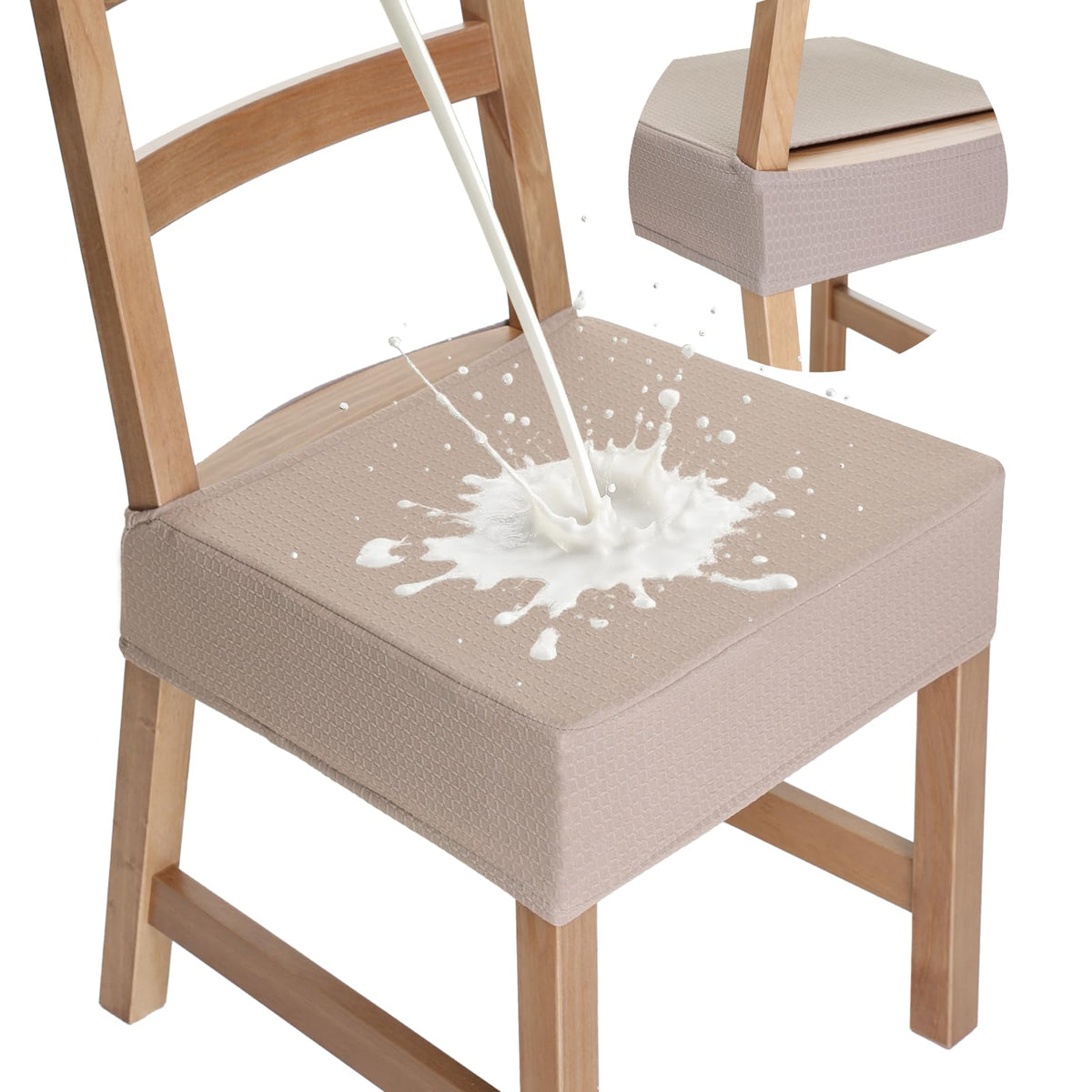 Waterproof Seat Covers for Dining Room Chairs Soft Stretch Washable