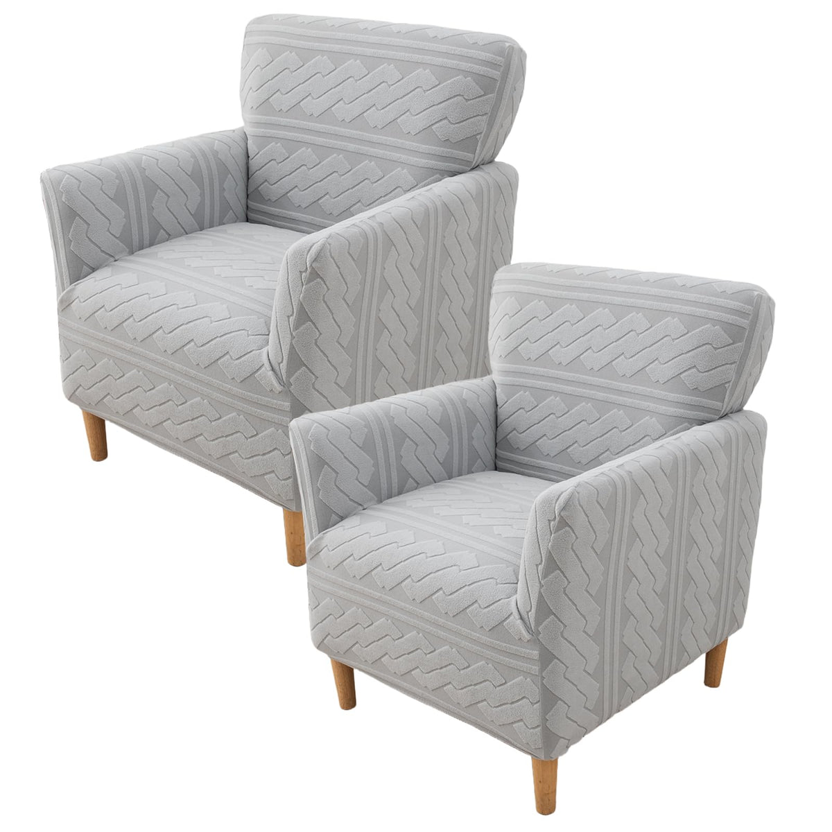 KRFOONN Chair Covers with Arms Armchair Slipcover for Living Room, Beige