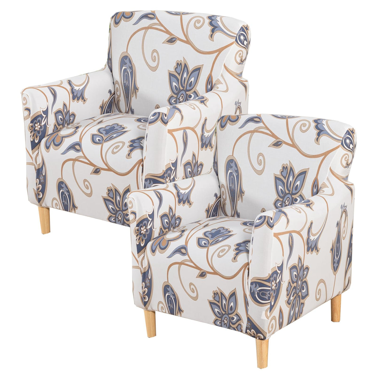KRFOONN Chair Covers with Arms Armchair Slipcover for Living Room, Beige