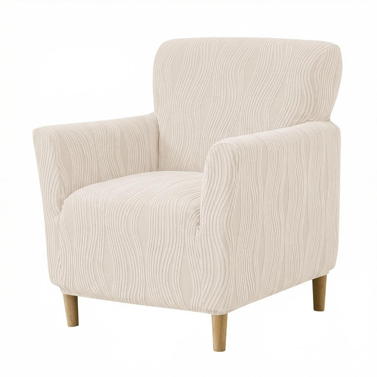 KRFOONN Chair Covers with Arms Armchair Slipcover for Living Room, Beige