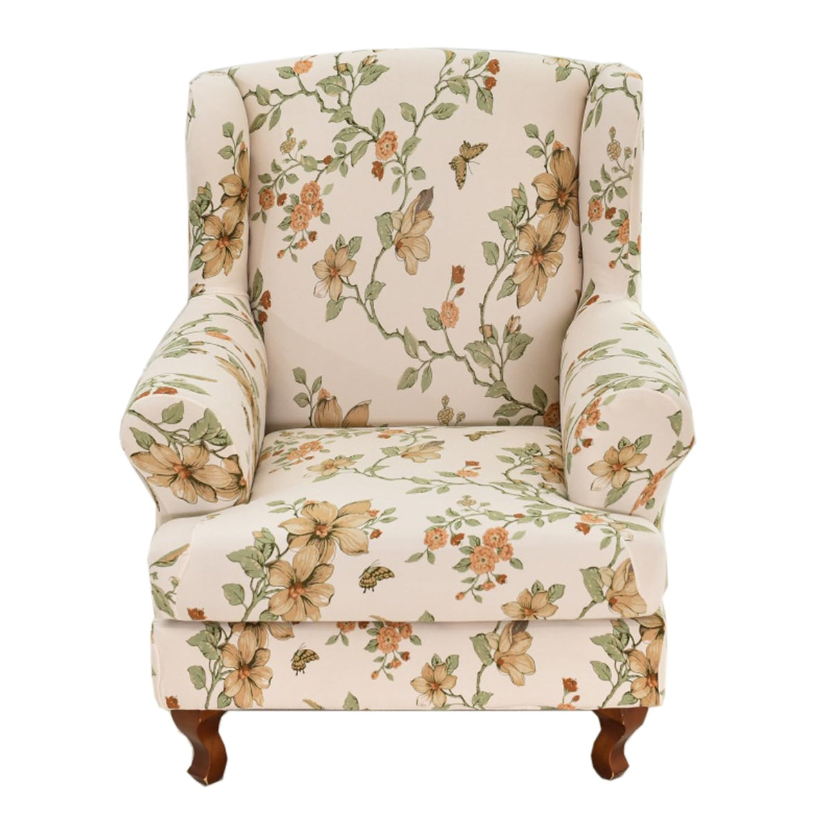 KRFOONN Stretch Wing Chair Slipcovers 2 Piece Wingback Chair Covers, A13