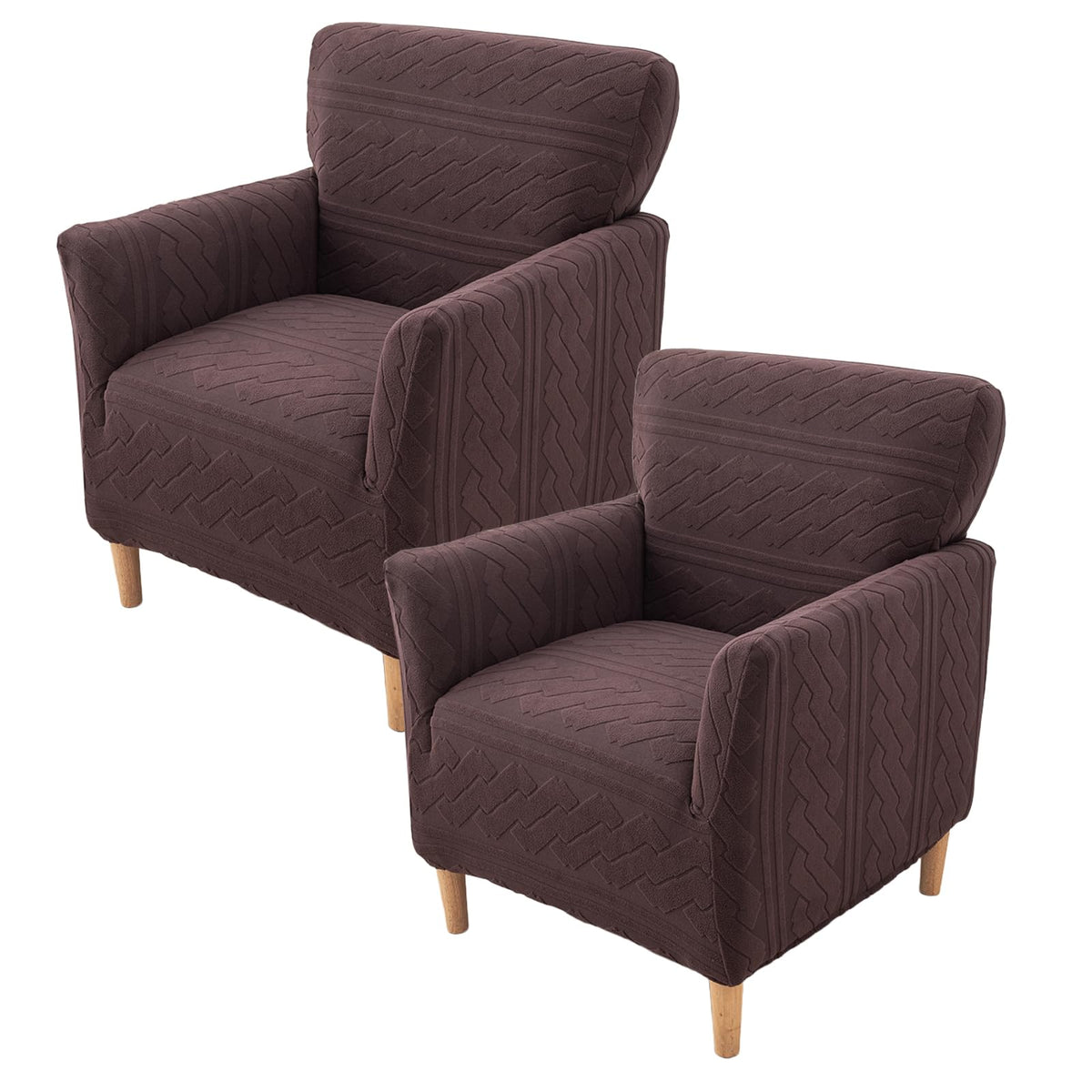 KRFOONN Chair Covers with Arms Armchair Slipcover for Living Room, Beige