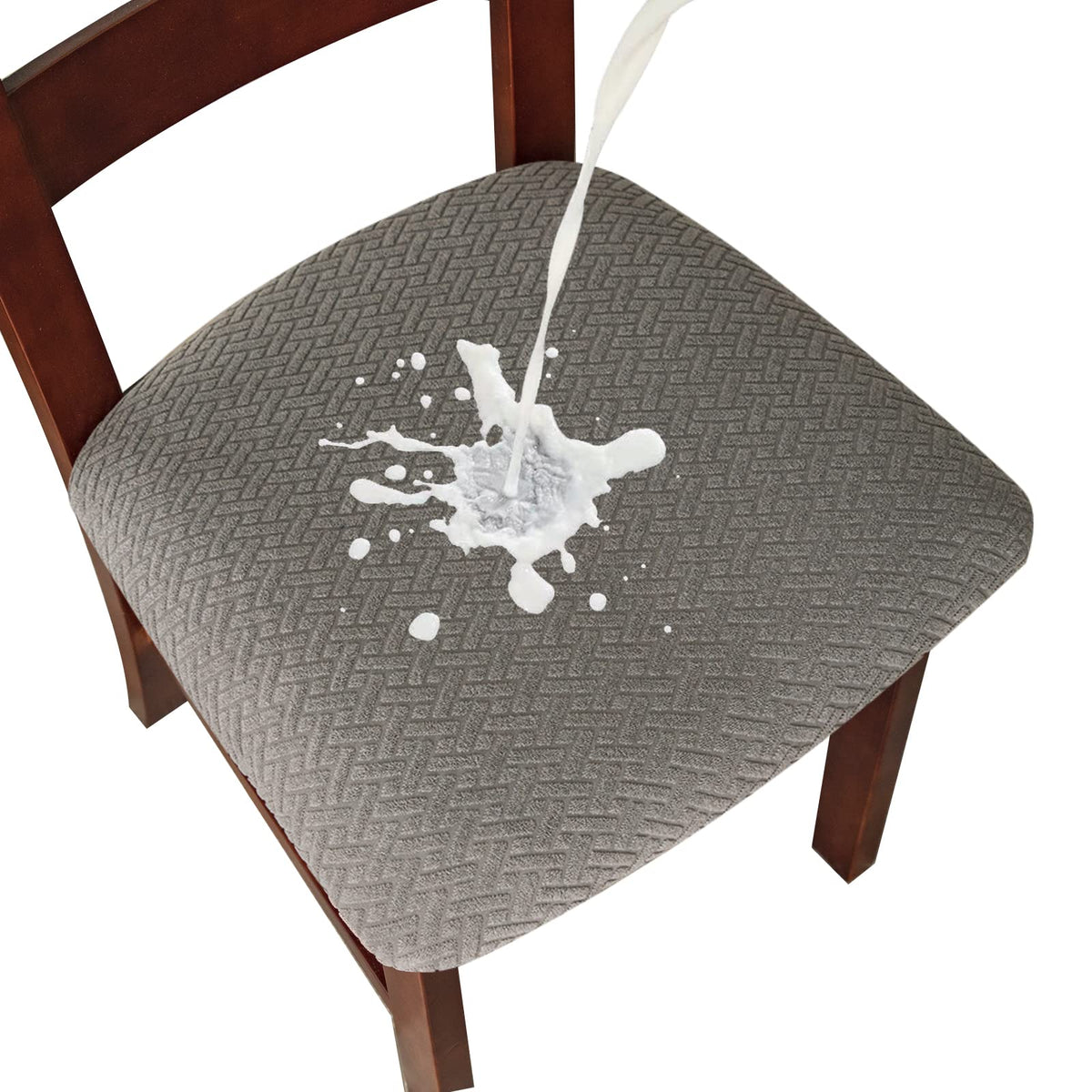 Genina Seat Covers for Dining Room Washable Chair Seat Slipcovers Set of 4