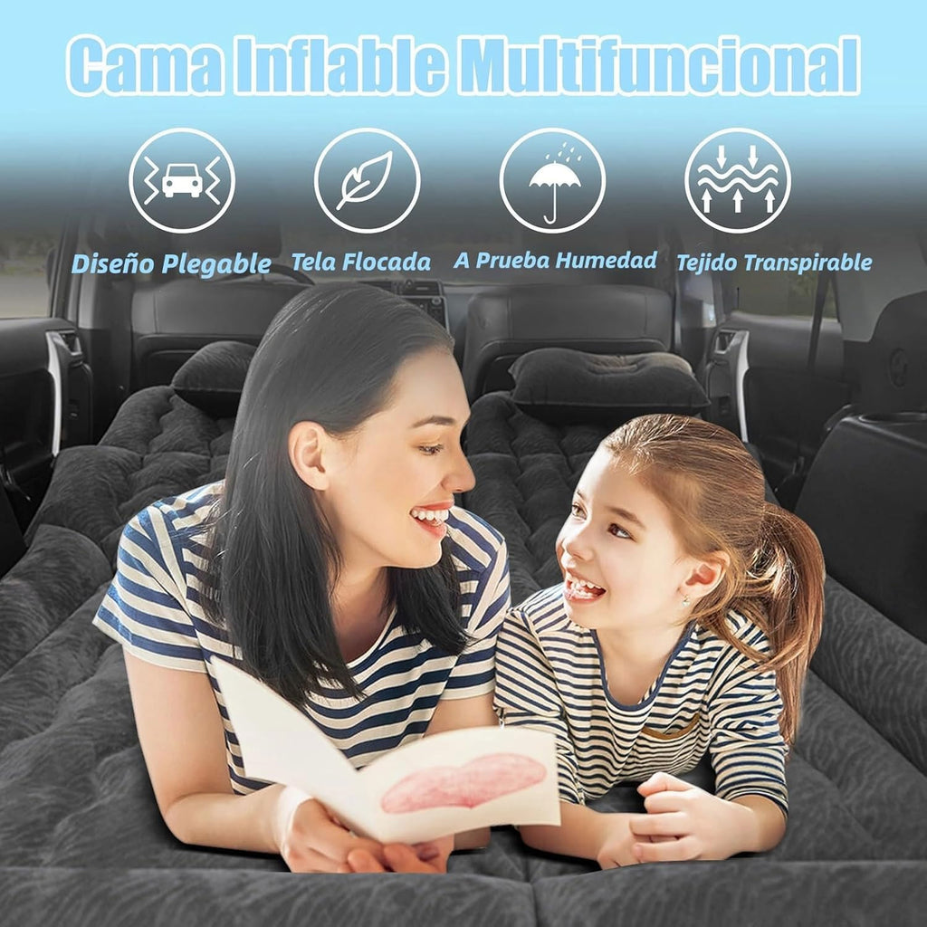 Car Air Mattress for Nissan Pathfinder IV 2012-2017 2018 2019 2020 2021, Car Mattress Inflatable Bed Portable Foldable with Pillow Camping Travel Car Accessories,Black
