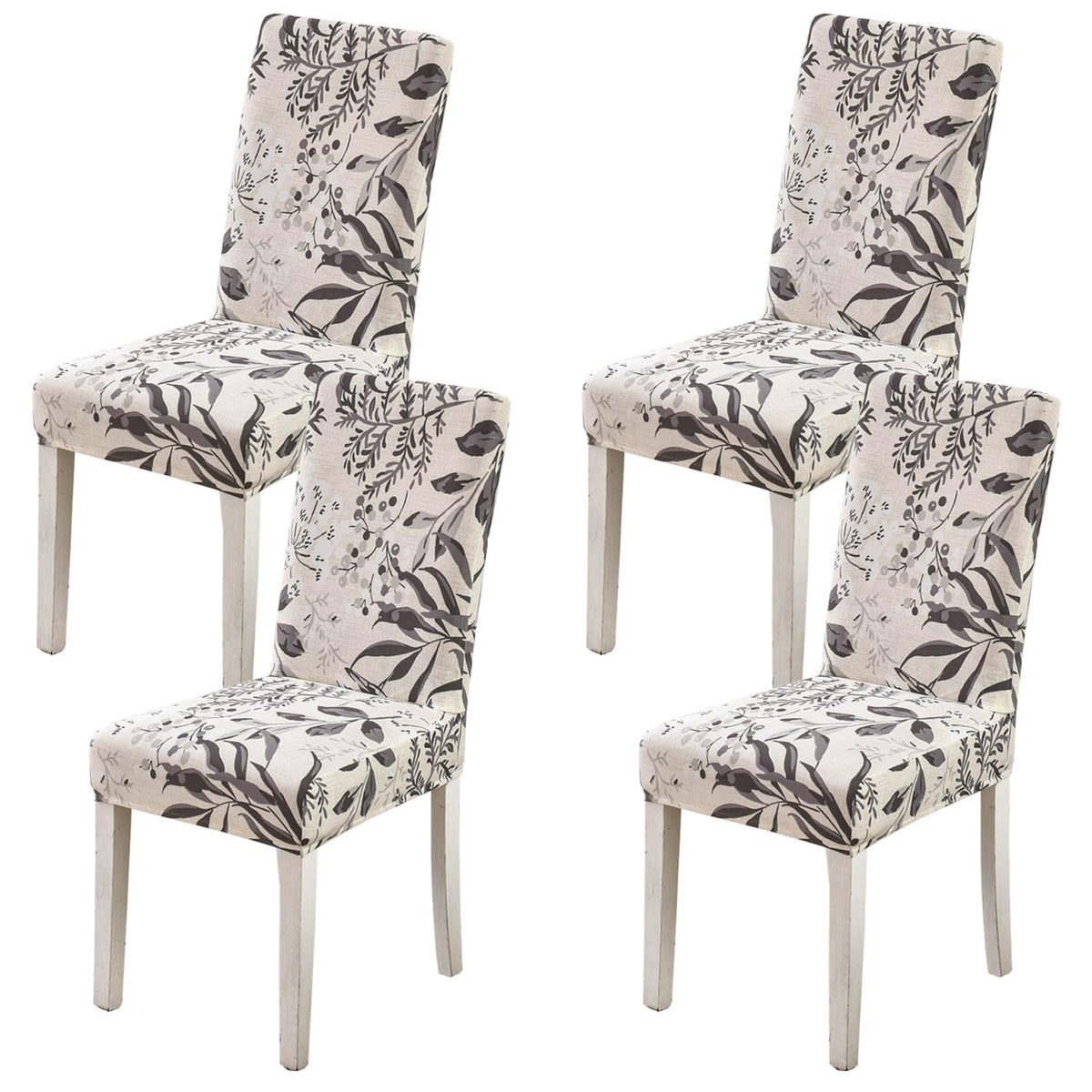 HZDHCLH Chair Covers for Dining Room Set of 4,Stretch Spandex Parsons Chair Slipcovers,Washable Anti-dust Chair Seat Covers for Kitchen,Wedding,Party (Beige, 4 Pack)