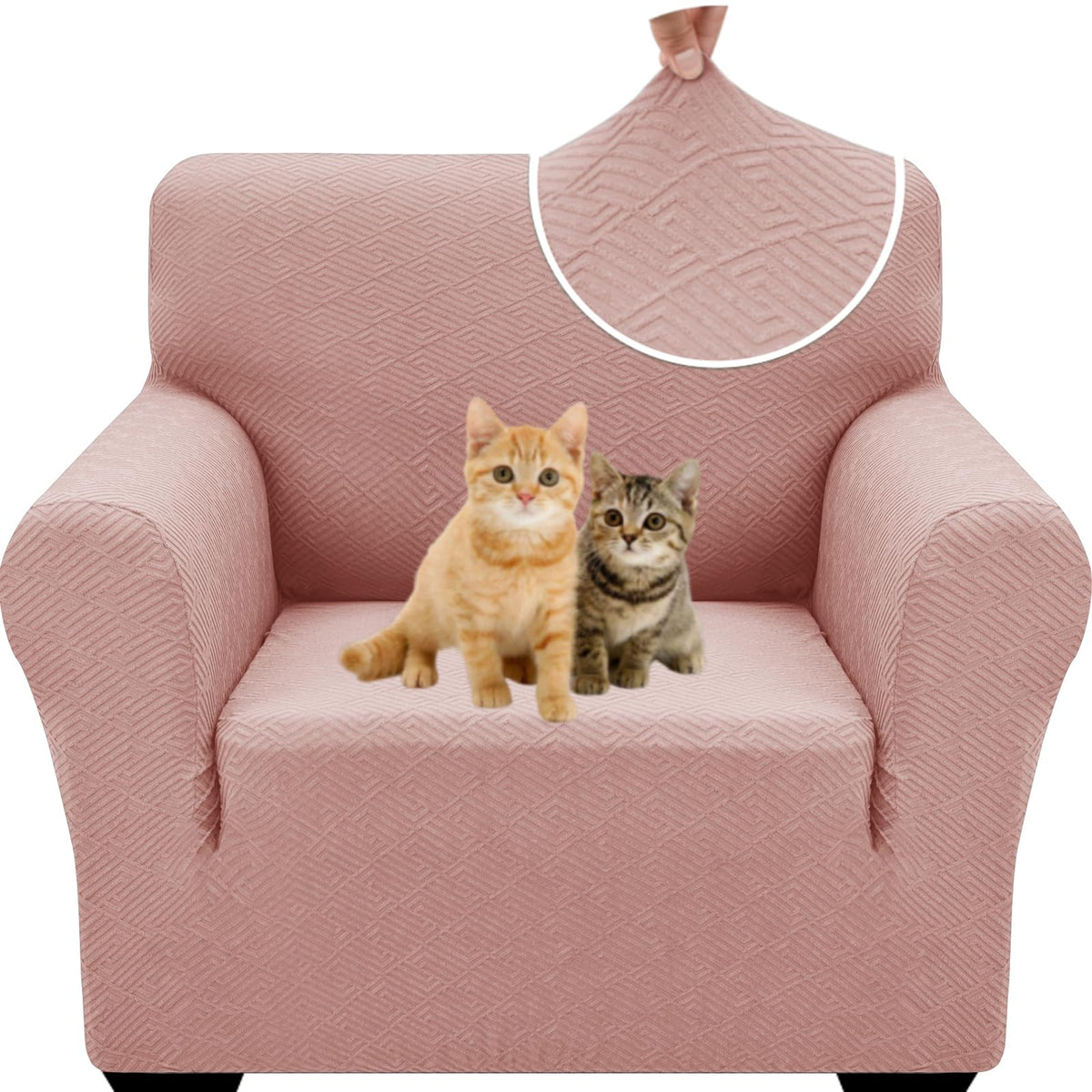 XINEAGE Stretch Jacquard Armchair Cover, Non Slip Sofa Slipcover for Dog