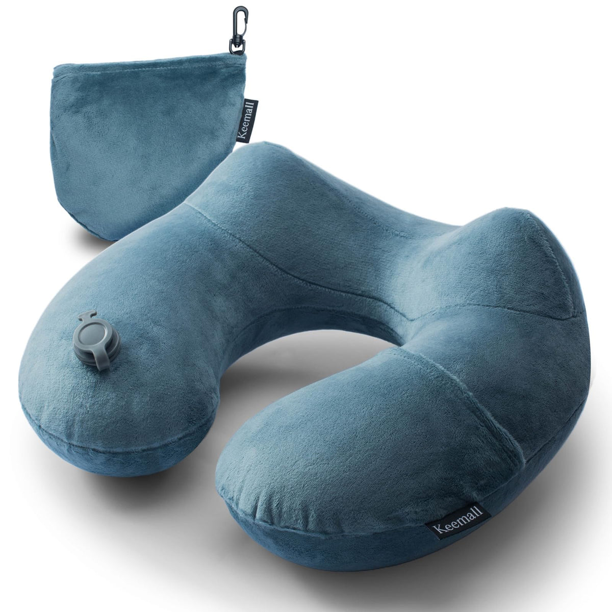 Keemall Portable Inflatable Travel Neck Pillow for Airplane, Car & Office