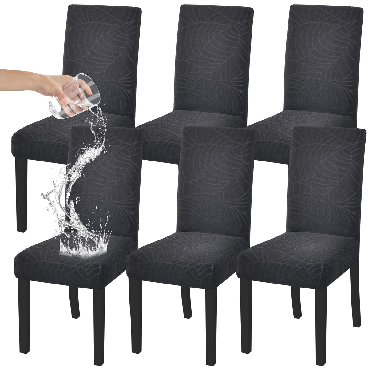 HZDHCLH Chair Covers for Dining Room Set of 4,Stretch Spandex Parsons Chair Slipcovers,Washable Anti-dust Chair Seat Covers for Kitchen,Wedding,Party (Beige, 4 Pack)