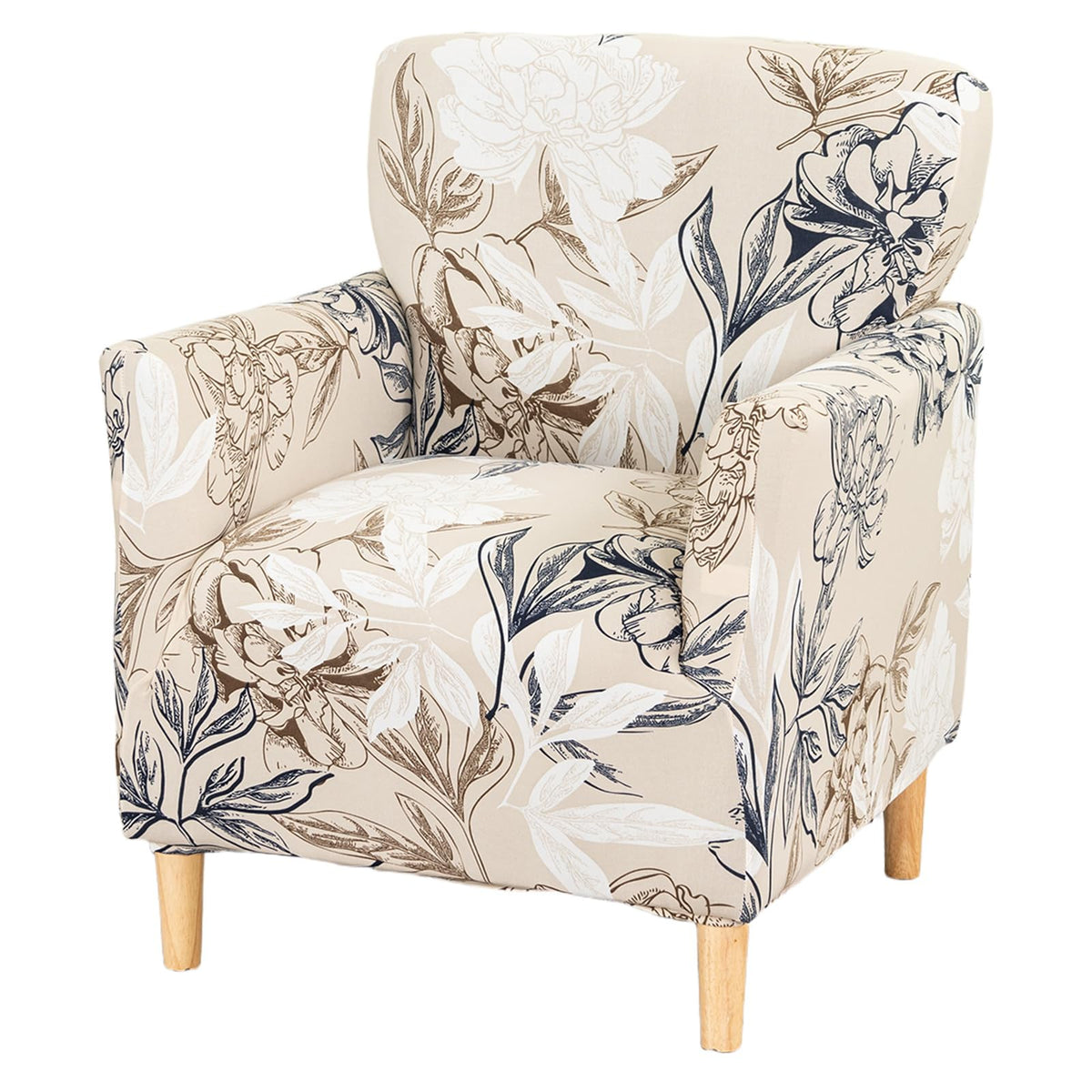 KRFOONN Chair Covers with Arms Armchair Slipcover for Living Room, Beige
