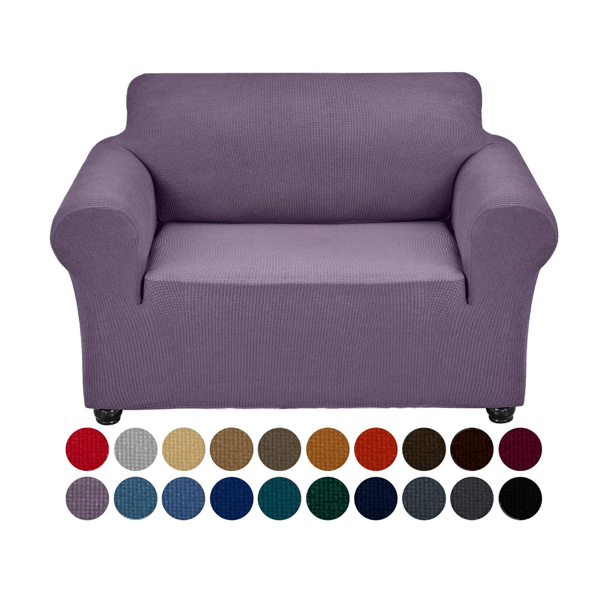 Joccun Stretch Chair Couch Cover,1-Piece Sofa Slipcover Spandex Jacquard Fabric Sofa Covers with Elastic Bottom,Washable Furniture Protector for Dogs,Cats,Kids(Armchair,Wide 35" - 55",Black)