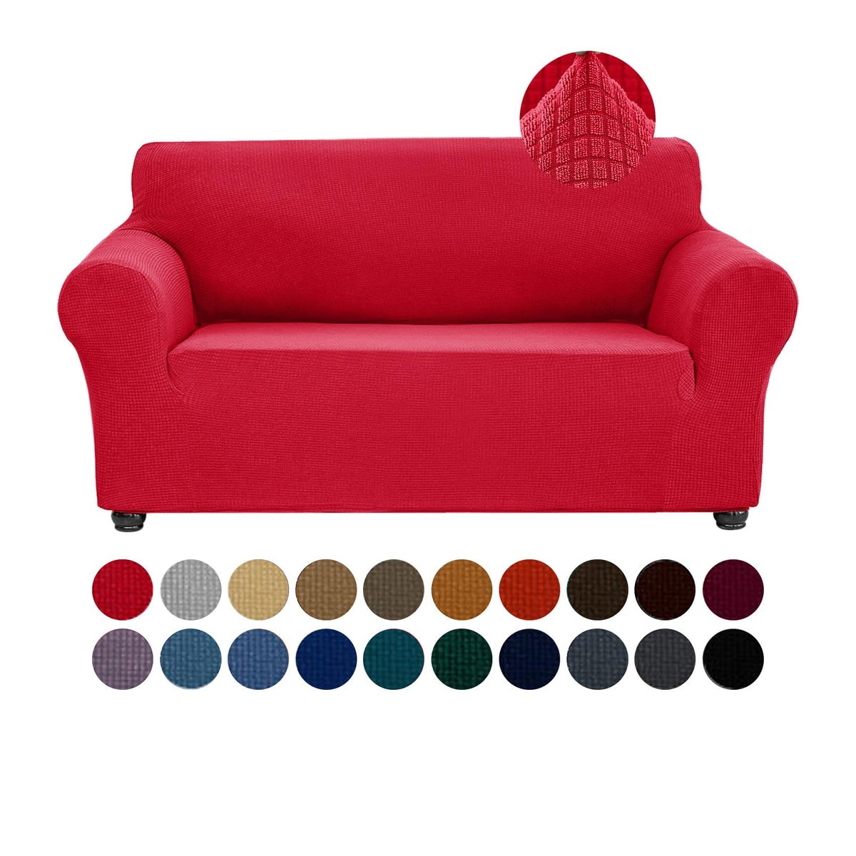 Joccun Stretch Chair Couch Cover,1-Piece Sofa Slipcover Spandex Jacquard Fabric Sofa Covers with Elastic Bottom,Washable Furniture Protector for Dogs,Cats,Kids(Armchair,Wide 35" - 55",Black)