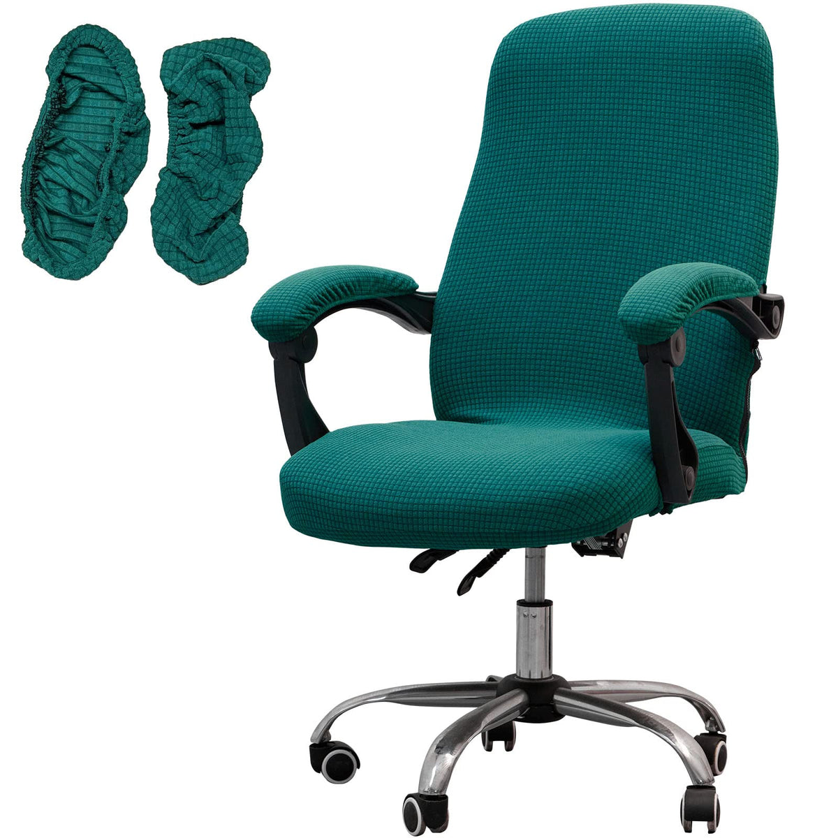 Melaluxe Office Chair Cover with Armrest Covers, Universal Stretch Desk Chair Cover, Computer Chair Slipcovers